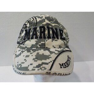 United States Marine Digital Camo Tan/Green Strap Back Hat Ball Cap OSFM